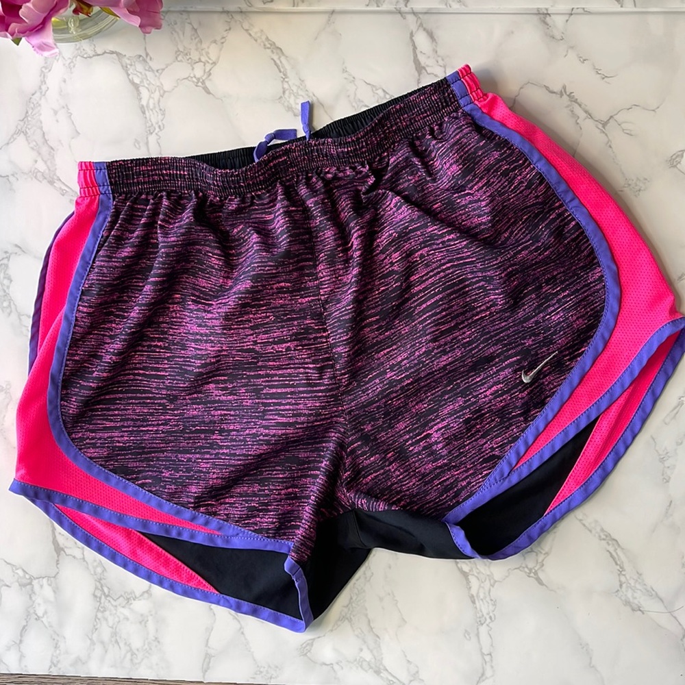 Nike Dri-Fit Black and Pink Running Shorts